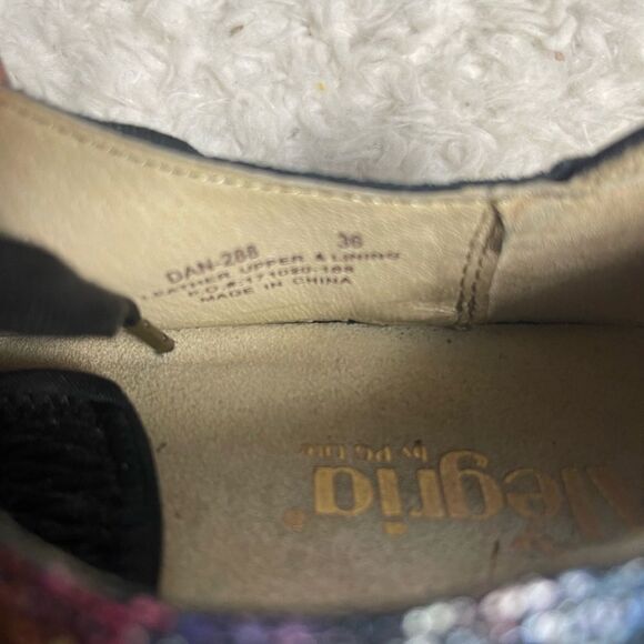 Alegria Dan-288 Lace Up leather multi color floral Clogs.EUR SZ36 - Picture 6 of 9